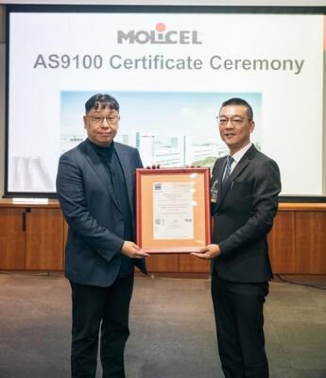 [PRNewswire] Molicel's Commitment to Aerospace-Grade Quality Recognized